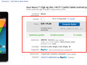 Asus Nexus offerta euro