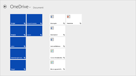 App OneDrive con documenti e file nella cloud