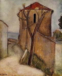 Amedeo-Modigliani-Landscape-in-the-Midi-Oil-Painting