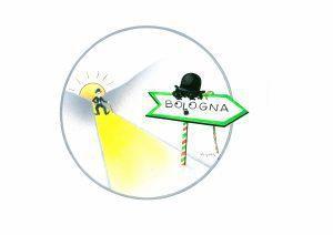 Bologna brilla “Sotto le stelle del cinema” Un disegno di Léo Kouper per i festeggiamenti del Centenario di Chaplin a Bologna (fonte Cineteca)