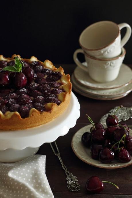 Crostata di ciliegie e ricotta