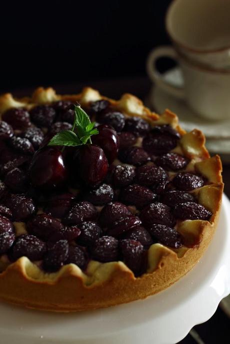 Crostata di ciliegie e ricotta