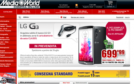 lg g3 600x379 LG G3 disponibile al preordine su Mediaworld a 699 euro  smartphone  lg g3 