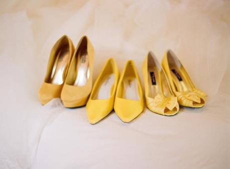 scarpe matrimonio gialle