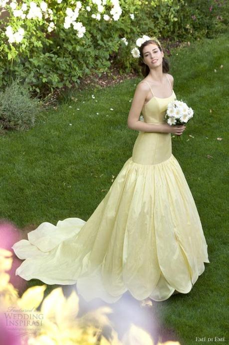 wedding dress yellow