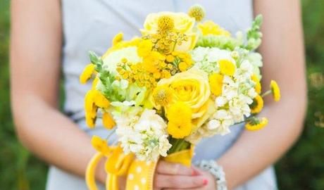 bouquet sposa giallo