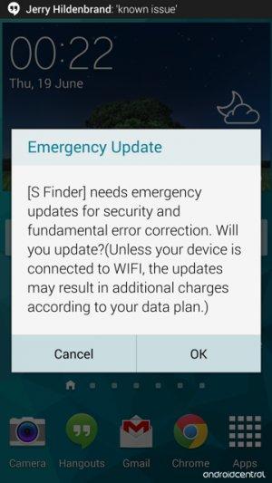 Samsungs S Finder emergency update on a Galaxy S5 300x533 Samsung Galaxy Note 3 e Galaxy S5 stanno ricevendo un aggiornamento di emergenza news  samsung galaxy s5 Samsung Galaxy Note 3 samsung 