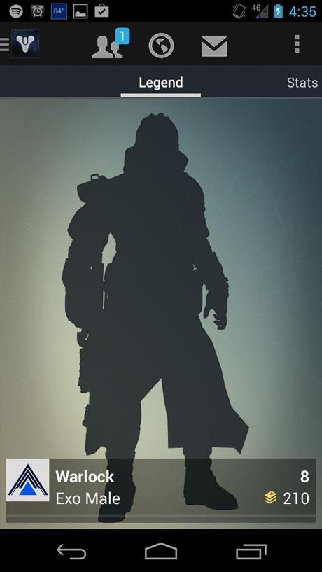 Qualche immagine per la companion App di Destiny