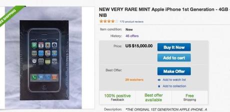 Apple iPhone Original messo all’asta su eBay per 15.000 $ 