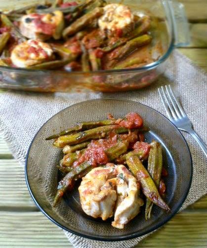 pesce con okra/psari me bamies