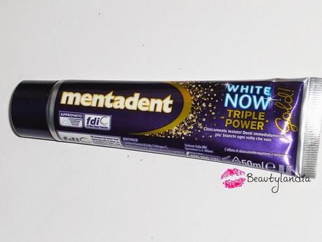 MENTADENT - Dentifricio White Now Gold Triple Power + concorso -