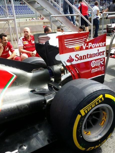 GP.Austria - modifiche al posteriore sulla Ferrari F14 T: prese dei freni, diffusore e sistema DRS