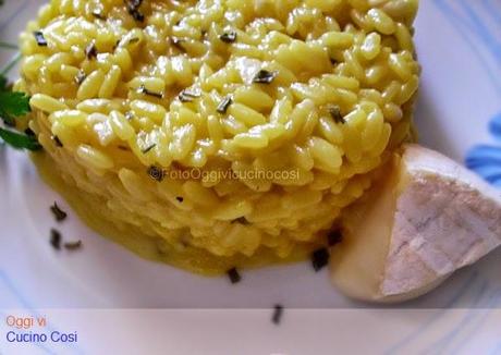 Risotto allo Zafferano e Curcuma con Tomino Langherino