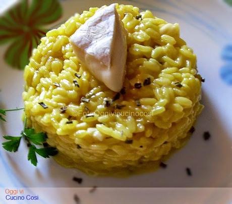 Risotto allo Zafferano e Curcuma con Tomino Langherino