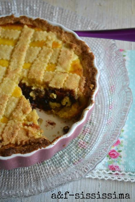 crostata con ciliegie di Vignola e ricotta