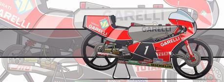 Motorcycle Art - Garelli 125 GP by Evan DeCiren