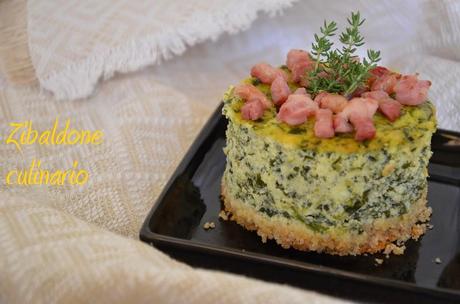 Cheese cake salata agli spinaci