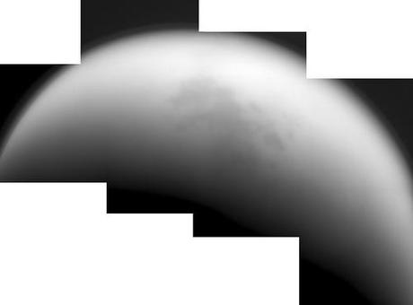 Titan cb3 (infrared) view June 19, 2014 - north polar lakes