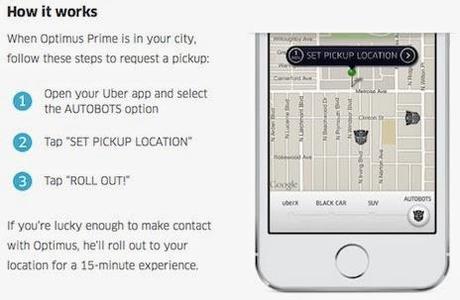 Chiama Uber e viaggia in Transformer, Optimus Prime :-) Grosso PR Stunt (e nota sulla pubblicità che gli fanno i tassisti)