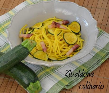 Pasta con zucchine e zafferano