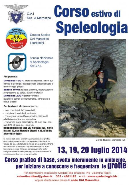 2° Corso Estivo di Speleologia 13,19,20 luglio