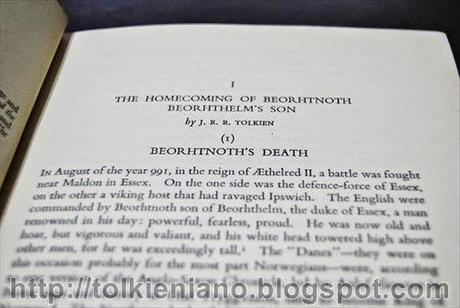 The Homecoming of Beorhtnoth Beorhthelm's Son in Essays and Studies 1953