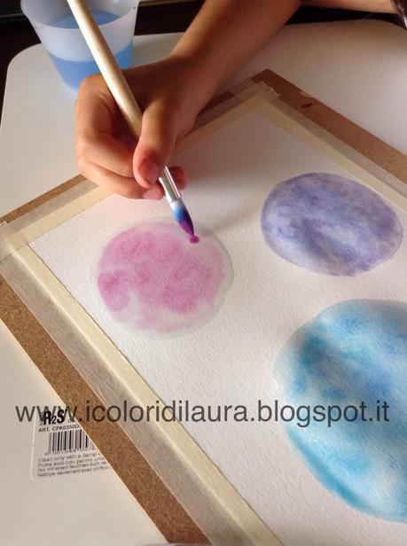 Dipingere la natura coi bambini...tutorial ortensie