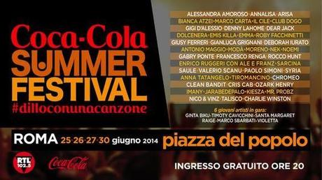 Al via il COCA COLA SUMMER FESTIVAL 2014: ecco i nomi