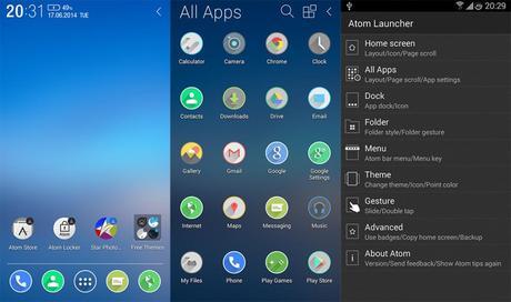 I migliori 15 Launcher Android “alternativi” Atom-Launcher