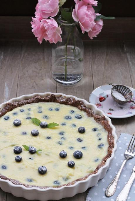 CROSTATA DI GRANO SARACENO, CREMA E MIRTILLI