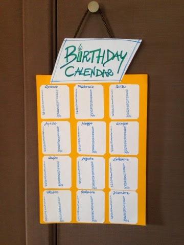 Diy // Birthday Calendar