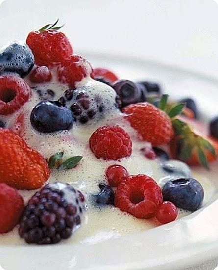 Zabaione con frutti di bosco