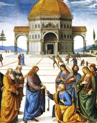 La consegna delle chiavi a San Pietro (Cappella Sistina Roma. 1481 - 1482) 