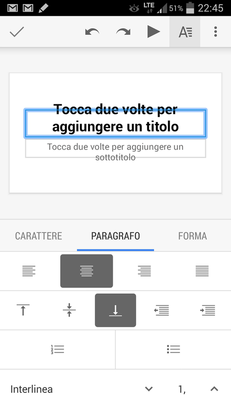 Google Presentazioni disponibile sul Play Store