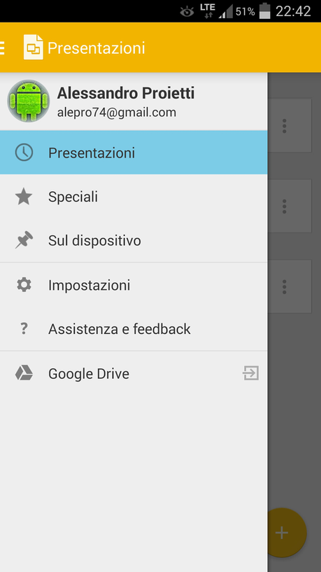 Google Presentazioni disponibile sul Play Store