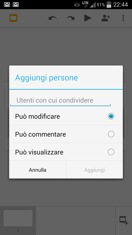 Google Presentazioni disponibile sul Play Store