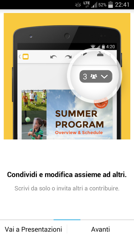 Google Presentazioni disponibile sul Play Store