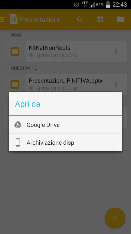 Google Presentazioni disponibile sul Play Store