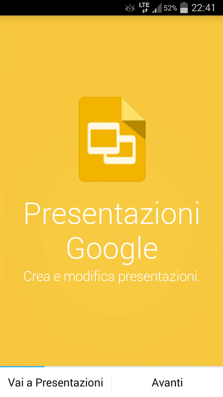 Google Presentazioni disponibile sul Play Store