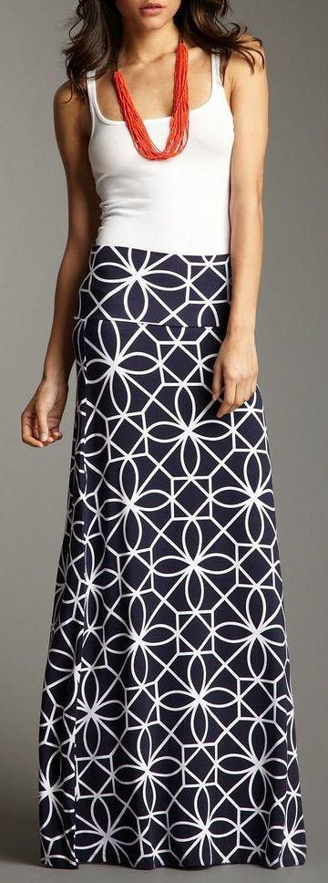maxi-skirt-floral-geometric-pattern