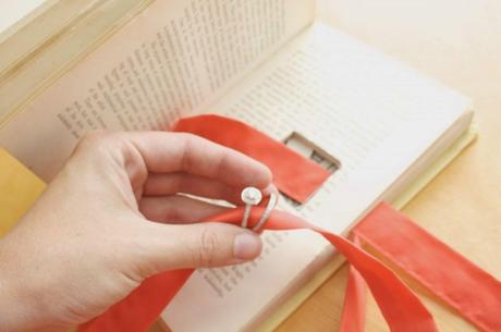 vintage book wedding ring