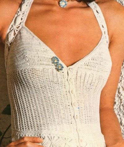 Le maglie per l'estate: Top bianco stile vintage