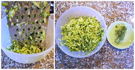 Torta salata alla farina di farro, zucchine, feta e timo