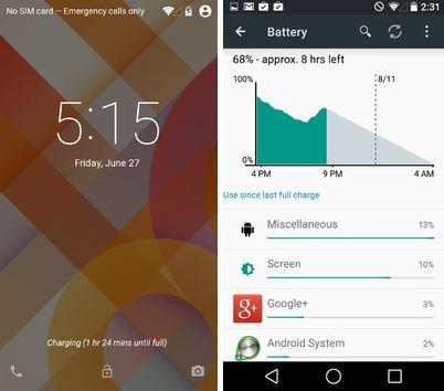 lockscreen Android L Android L e la feature del tempo di ricarica news  google Android L 