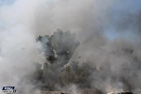 Vasto rogo presso campo Rom Via di Salone lo scorso 22 giugno. Ma se i pompieri intervengono per domare le fiamme vengono presi a sassate