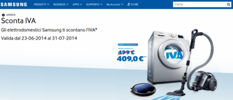 Gli elettrodomestici Samsung ti scontano l'IVA Sconta IVA   SAMSUNG Italia