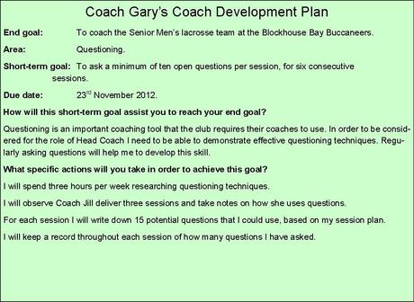 Piano di sviluppo per il coaching