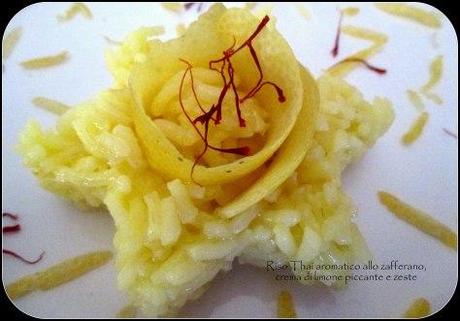 Riso Thai zafferano e crema di limone piccante
