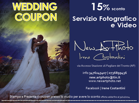 Un nuovo Wedding Coupon offerto dal New Art Photo Studio