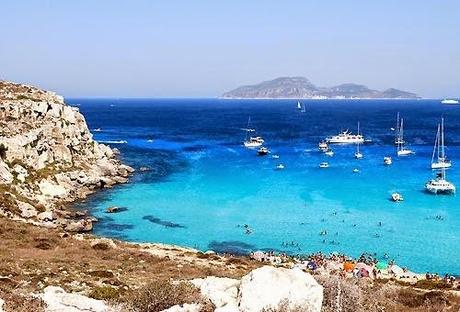 Cala rossa, amazing beach in Favignana ( near Sicily)